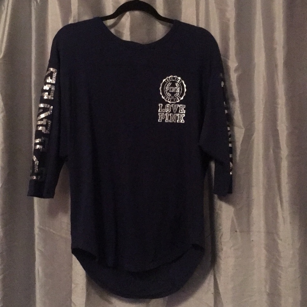 VS pink quarter sleeve jersey